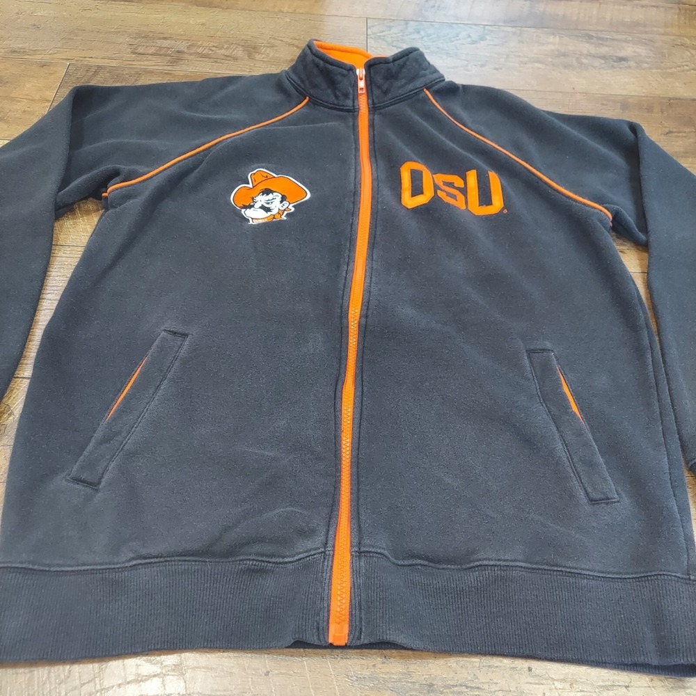 Vintage Champion Oklahoma State Cowboys Black Orange Jacket Men's Size Large OSU - Picture 2 of 11